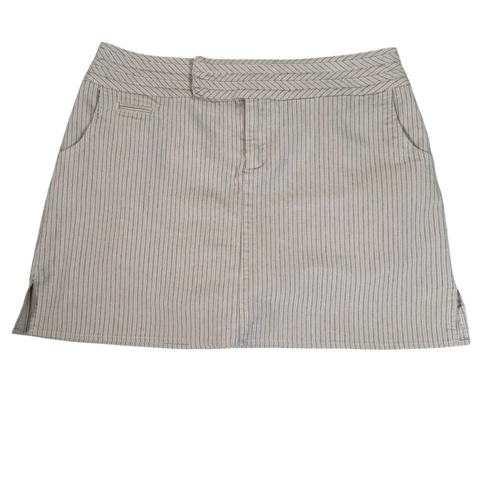 Bamboo Traders Pinstripe Cotton Blend Skort Size 12P Comfort Utility Gorpcore